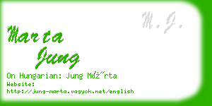 marta jung business card